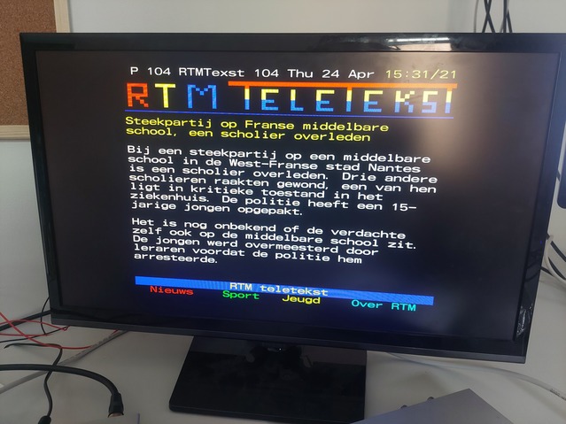 Teletekst Nieuwspagina